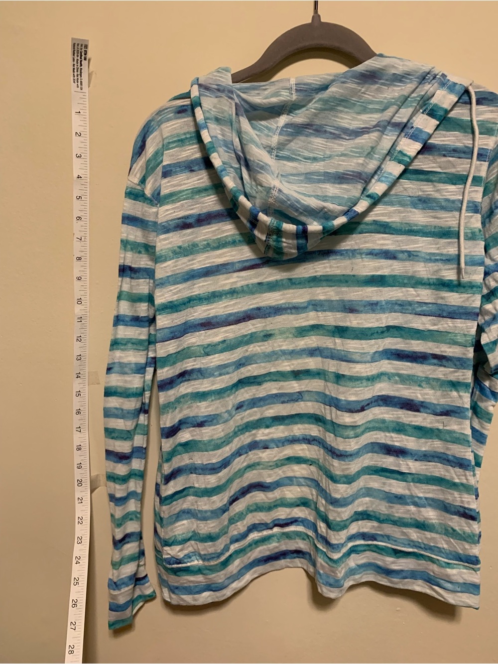 Striped Blue Hooded Women's Jacket